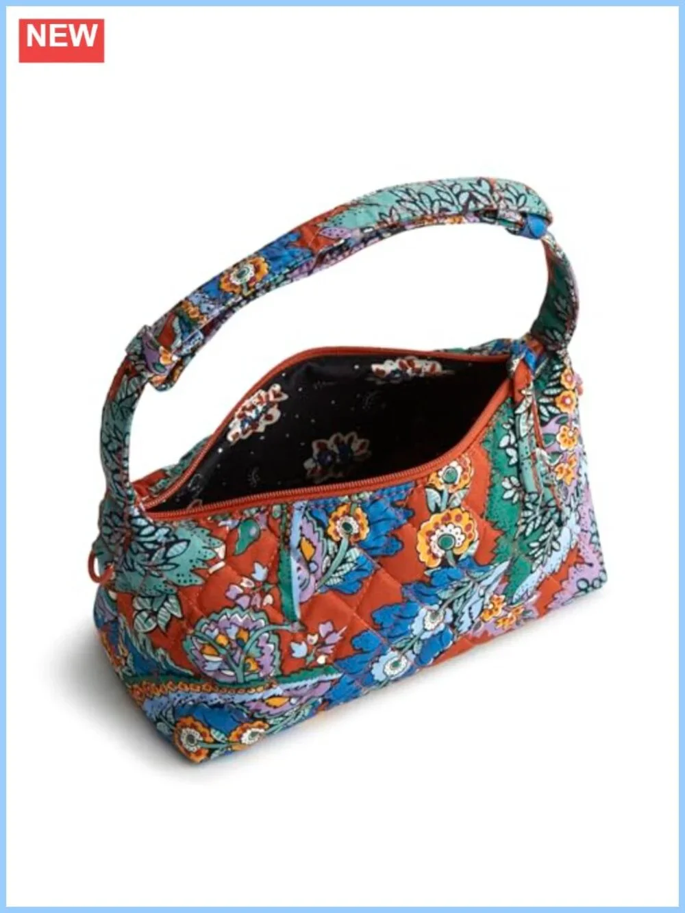 Vera Bradley Premium Cotton Crescent Crossbody Bag